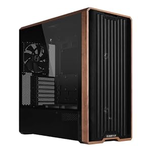 Lian Li LANCOOL 217 Genuine Walnut Wood Computer Case, Mid-Tower ATX PC Case with 5 Pre-Installed PWM Fans 2x170mm, 2x120mm & 1x140mm, Flexible PSU & Cable Installation – Black (LAN217X)