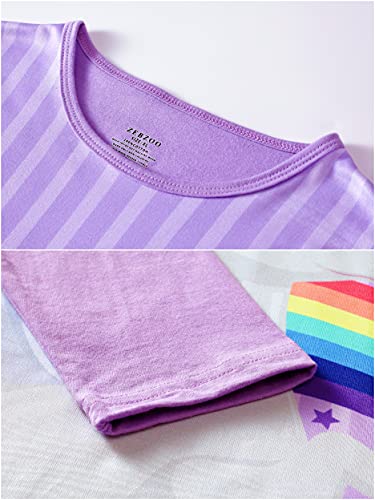 Zebzoo Nightgowns For Girls Unicorn Dress Toddler Kids Pajamas Long Sleeve Night Gown(2-Pack,4-5 Years) #TOP4