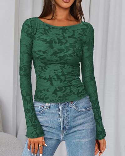 BTFBM Casual Long Sleeve Shirts Fall 2025 Going Out Tops for Women Trendy Floral Work Blouses Bodycon Tunics