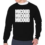 Schwarz Sweatshirt 100% Baumwolle.