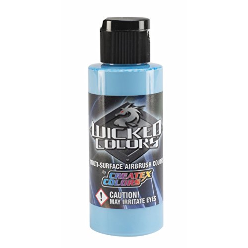 Createx Wicked Colors W013 Laguna Blue 2oz. water-based universal airbrush paint. by SprayGunner