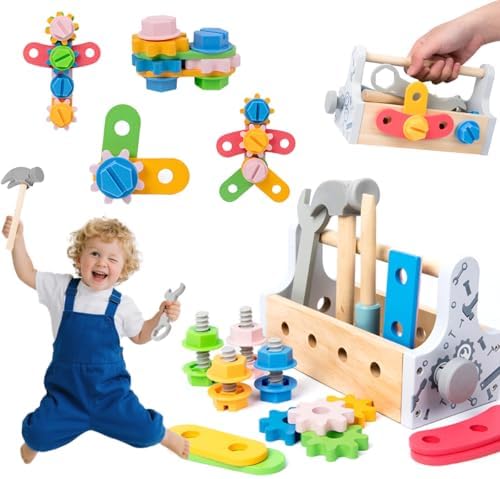 Cylora Juguetes Niños 2 3 Años Caja Herramientas, Montessori Herr...