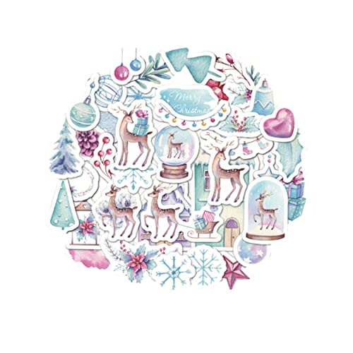 EXCEART 120 Peças Adesivo Decorativo Adesivos De Inverno Adesivos Para Álbum De Fotos Decalques De V