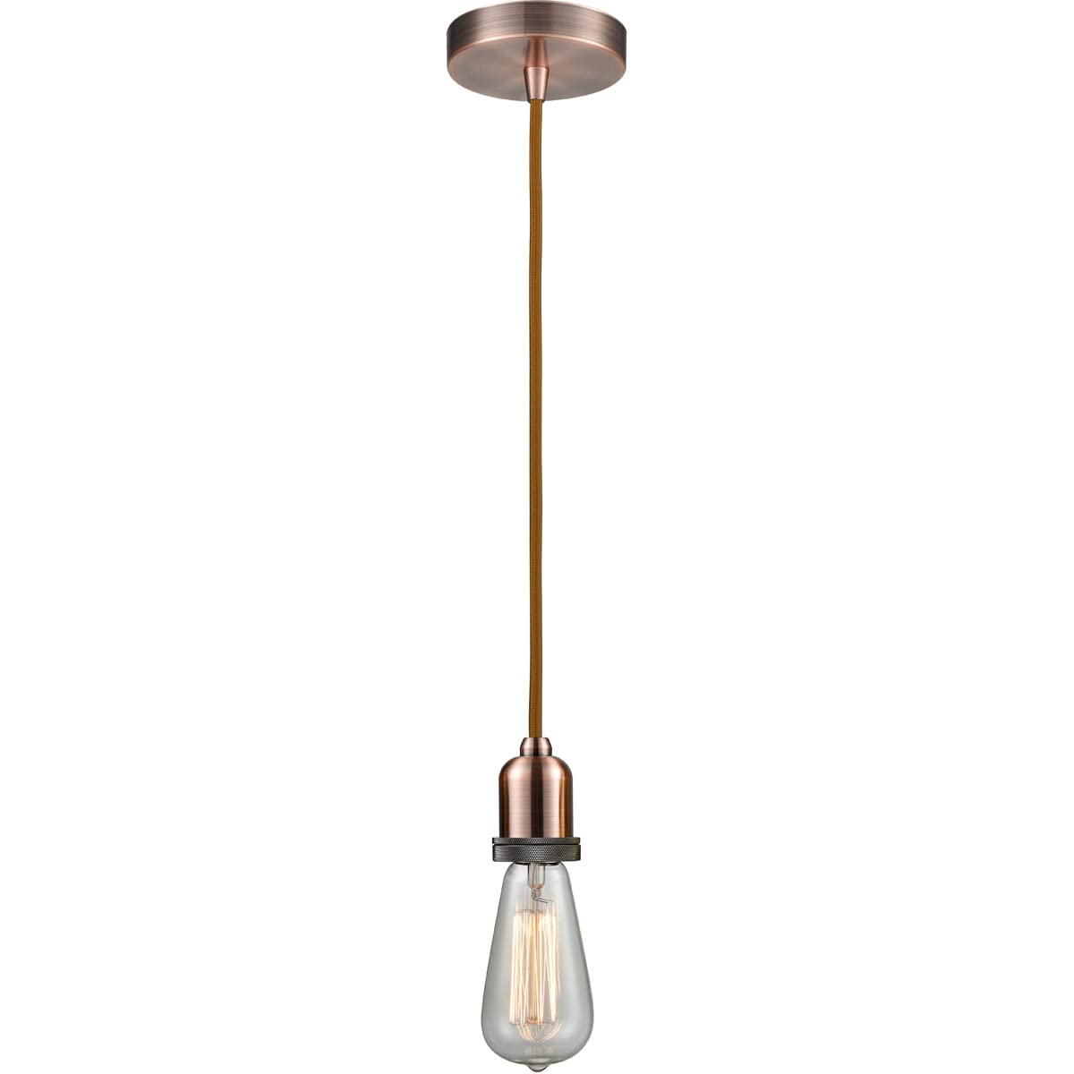 Innovations 100AC-10CR-0AC Transitional One Light Mini Pendant from Whitney Collection in Copper Finish,