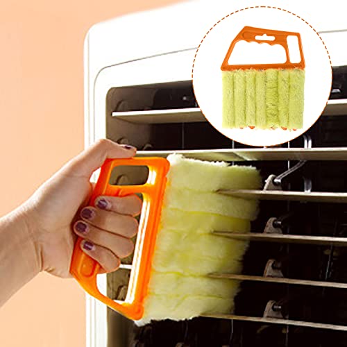 Mwellewm C032 2Pcs Window Venetian 7 Finger Dusting Cleaner Tool And 1Pc Window Blind Cleaner Duster Brush Hand-Held Window Shutters Venetian Shades Brush Window Air Conditioner Duster Dirt Cleaner … thumb #2