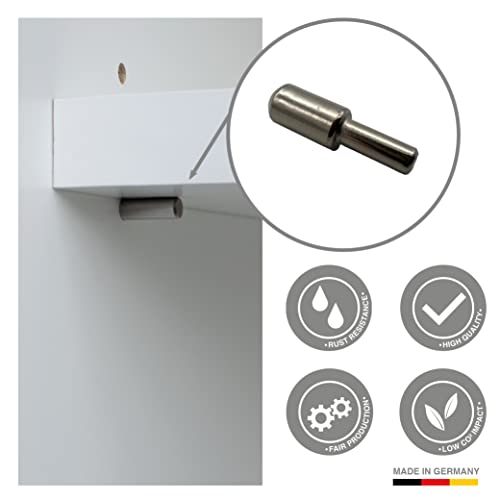 40 Stück Bodenträger 3mm – MADE IN GERMANY – Regalbodenträger, Fachbodenträger, Regalstifte, Regalbodenhalter