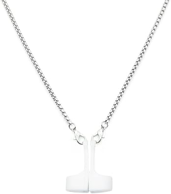 Airpod Strap Necklace Holder Magnetic, Anti-Lost Stainless Steel Lanyard Cord for Neck Compatible with AirPods 1/2/Pro Silver Chain
