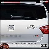  Autoaufkleber Cat Tankdeckel Futternapf Katze versch. Farben (Schwarz)