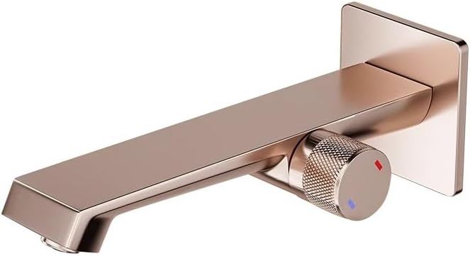 Generic Bourdillat Brass sink faucet tap concealed in The wall wash basin under The counter high-end hotel (Rose gold)