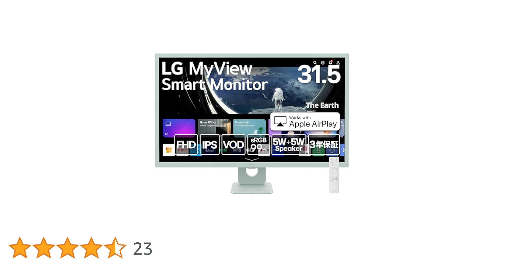Amazon.co.jp: LG スマートモニター / 32SR50F-G/MyView Smart