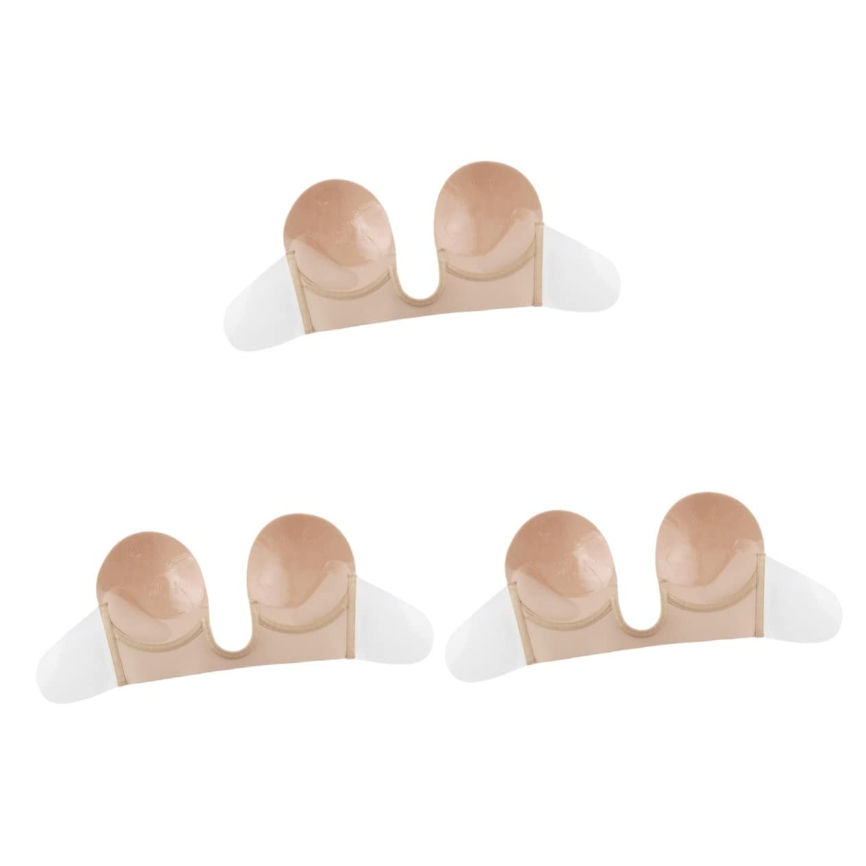 SOIMISS 3piezas Sujetador Invisible Adhesivo De Silicona Para Mujeres Cubrepezones Reutilizables Tirantes Para Vestidos De Espalda Descubierta y Ropa De Fiesta Color Piel