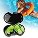KiBcsLic Swimming Ear Plug Nose Clip Set, Silicone Earplugs Waterproof Ear Nose Protector, Ear Nose Plug with Storage Box, for Snorkeling Beginners Kids, Green