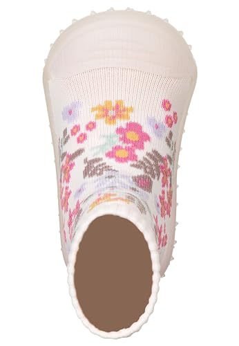 Sterntaler Adventure -Socks Blüten für Mädchen - Babysocken mit Gummisohle - Adventure Socks mit Motiv - ecru, 24