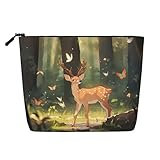 【Mehrere Verwendungen】 Diese Kosmetiktasche ist praktisch, der Haupttaschen-Reißverschluss ist glatt, tägliches Make-up, Einkaufen kann in eine Einkaufstasche umgewandelt werden, Kurztrip ist auch einfach zu bedienen, multifunktional und super bequem.