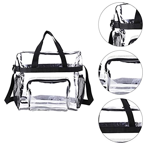 SOIMISS Grande Capacidade de Saco de Viagem Portátil Saco de Mão Transparente Bolso Lateral Saco Da