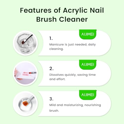 Image of Nail Brush Cleaner Gel (Nail Polish Remover Set) Fast Cleaning Nail Brush Cleaner Easy To Use For Salons And Home Use Acrylic Nail Brush Cleaner Nail Art Brushes Cleaner, Paint Nail Brush