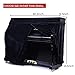 Monkeysell Full Piano Cover Cloth Art More pleuche Decorated with Macrame for Universal Upright Vertical Piano Upright piano universal 118-131 (black)（not include chair cover）