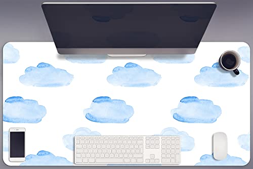 Sous-main de bureau 90x45cm vinyle Decormat tapis gaming nuages