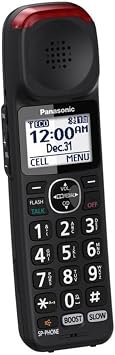 Panasonic New DECT 6.0 Cordless Phone Handset Accessory Talking Caller ID Compatible with KX-TGM430B Series Cordless Phone Systems - KX-TGMA44B (Black)