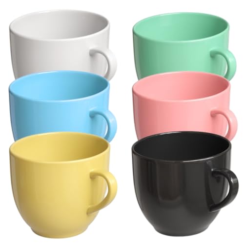 Jogo 6 Xicara Café Chá 170ml Colorida Porcelana (Colorida)