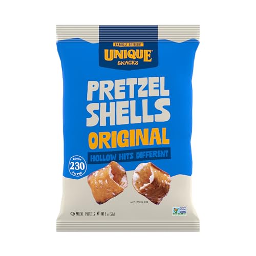 Unique Snacks Original Pretzel Shells, Delicious Homestyle Baked Snack Bag,
