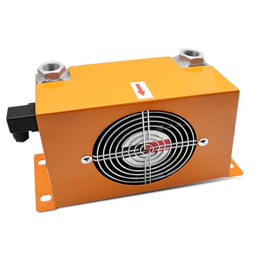 Jecoupoon AH0608T-CA Hydraulic Oil Cooler Cooled Radiator DC 12V 38W 1.3 Quare Meters Heat Dissipation 60L/min