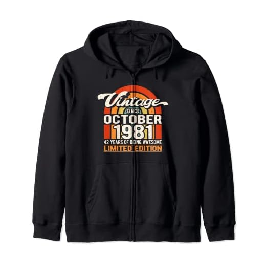 Vintage octubre 1981 42 años de ser impresionante cumpleaños 42 Sudadera con Capucha