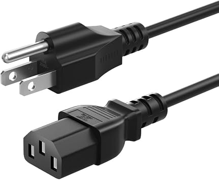 10FT Monitor Power Cord, 10a 125v Power Cord, QYD 3 Prong Computer Power Cable Replacement for Dell, Samsung, LG, Sony, AOC, BenQ, Acer, Asus, ViewSonic, HP, Compaq PC Monitor, 1 Pack