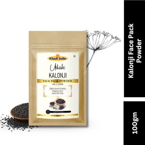Image of Khadi Kalonji Face Pack Powder 100g | For Acne, Pimples & Evens Skin Tone | Glowing & Brightening | Pure, Natural & Ayurvedic | Removes Durt & Impurities | Face Pack for Men & Women