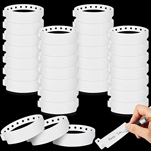 Henoyso - Henoyso 300 Pcs Hospital Wristbands White Plastic Wristbands for Events Medical Patient Bracelet Vinyl Bracelet Waterproof ID for Events Party Hospital