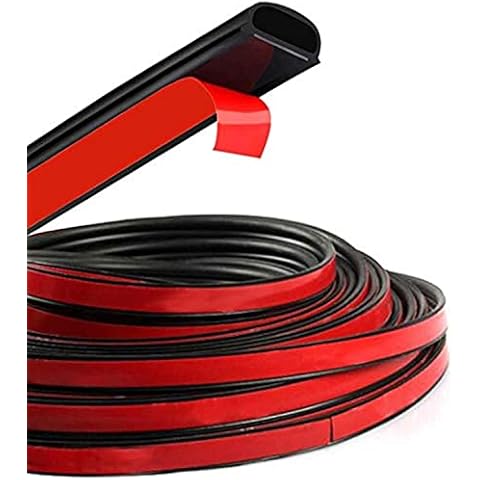 HOTSYSTEM D-Shape Door Rubber Seal Strip Weatherstrip 3M Self Adhesive Hollow for Car Truck Motor Door Cover Trunk (Black, 26.25 feet) Cover