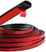 HOTSYSTEM D-Shape Door Rubber Seal Strip Weatherstrip 3M Self Adhesive Hollow for Car Truck Motor Door Cover Trunk (Black, 26.25 feet)