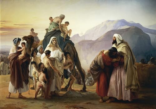 Affiche Réconciliation d'Esaü avec Jacob de Francesco Hayez pour embellir votre grand salon