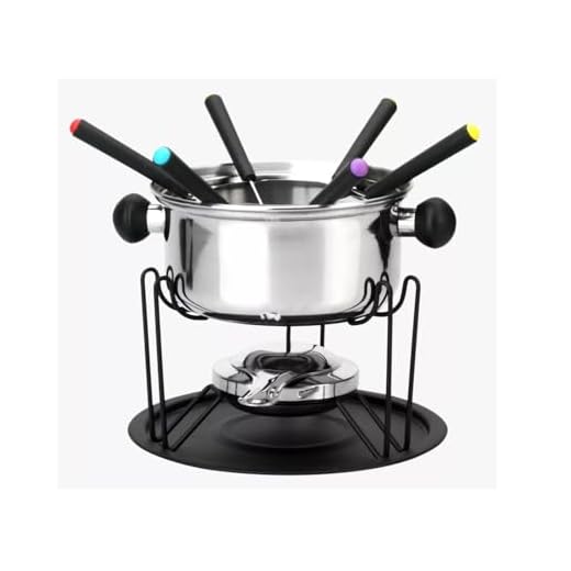 Kit Fondue Inox 11 Peças 22cm Giratório
