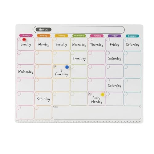 Planner Magnético Grande 33x43 Lousa Magnética de Planejamento Mensal