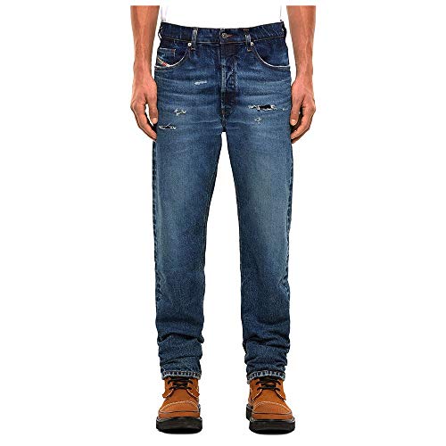 Image of Diesel Men's D-macs L.30 Pantaloni Jeans, 01 Blue Denim, 32