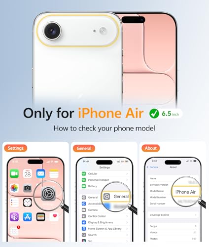Image of FNTCASE for iPhone Air Case: [Compatible with Magsafe] Translucent Matte Cases with [Full Camera Protection] [Screen Protector] Military Grade Shockproof Protective Phone Cover - Orange