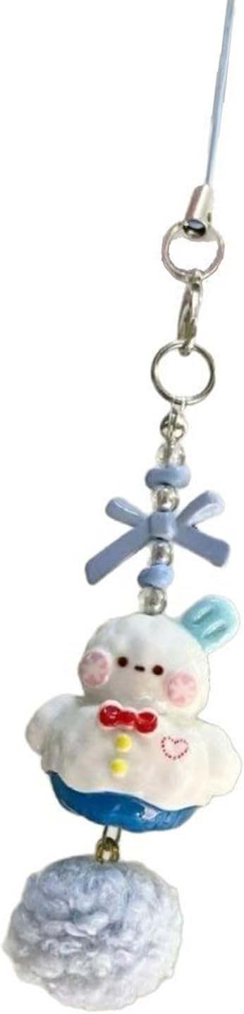 Fashionable Winter Snowman Snowflake Phone Charm Keychain Handcraft Holiday Accessory Decoration for All Ages Use, As Picture Show, 8cm