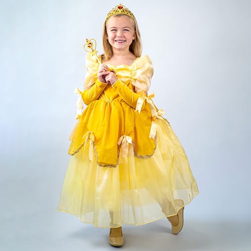 Vestido de Princesa Amarillo para Niñas Talla 5/120 miniatura 4