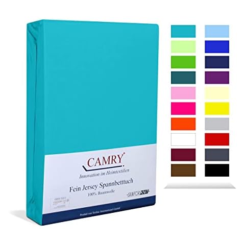 CAMRY Spannbettlaken für Wasserbett/Boxspringbett Bettlaken Baumwolle Spannbetttuch in Türkis 140x200-160x220 cm Hochwertige Materialien atmungsaktiv und pflegeleicht Cover