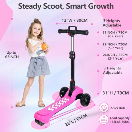 BLISSRIDE 3-Wheel Light-Up Scooter