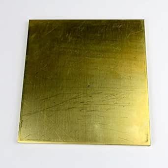 260 Brass Sheet, Unpolished (Mill) Finish, H02 Temper, ASTM B36, 0.04" Thickness, 36" Width, 36" Length, 18 Gauge, OnlineMetals