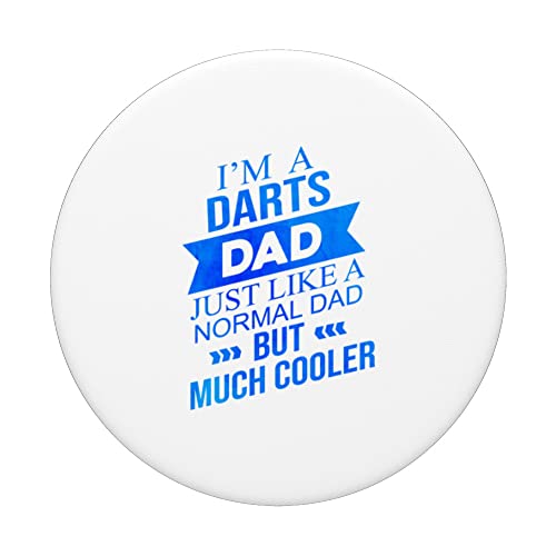 I'm A Darts Dad Just Like A Normal Dad But Much Cooler Dart PopSockets Swappable PopGrip, Black - Image 3