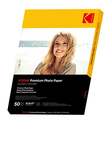 Kodak photo paper 8.5 x 11 glossy, 50 counts 66 lb - 240 g/m (3510-164) - image 2