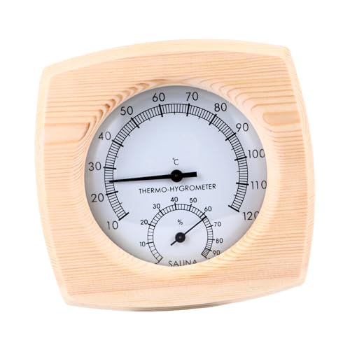 UPKOCH Termómetro De Sauna Higrotermógrafo Minihigrotermógrafo Puntero Para Sauna Medidor De Temperatura y Humedad De Madera