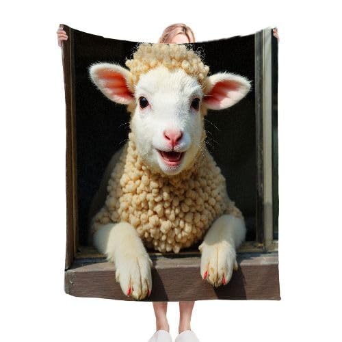 Manta Polar 220 x 240 Oveja Blanca Adulto, Mantas para Cama 105 de Franela Cálida y Cómoda para Niños y Adultos, Mantitas para Sofá Reversible para Cubre Sofa Colchas, Fácil de cuidar