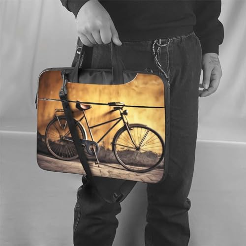 Bolso bandolera para laptop unisex negro 14 pulgadas miniatura 2