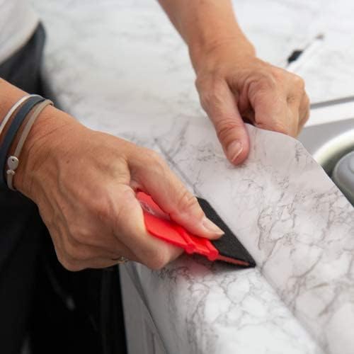 90cm x 5m d-c-fix MARBLE GREY sticky back plastic vinyl wrap film (200-5312)