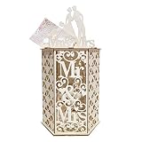 Estilo rural: diseño de patrón hueco y exquisito, el estuche para tarjetas de visita se puede utilizar como una excelente decoración para aumentar la atmósfera de su tema.