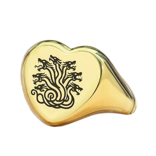 Bague hydre en argent 925 plaqué or avec finition vintage faite main